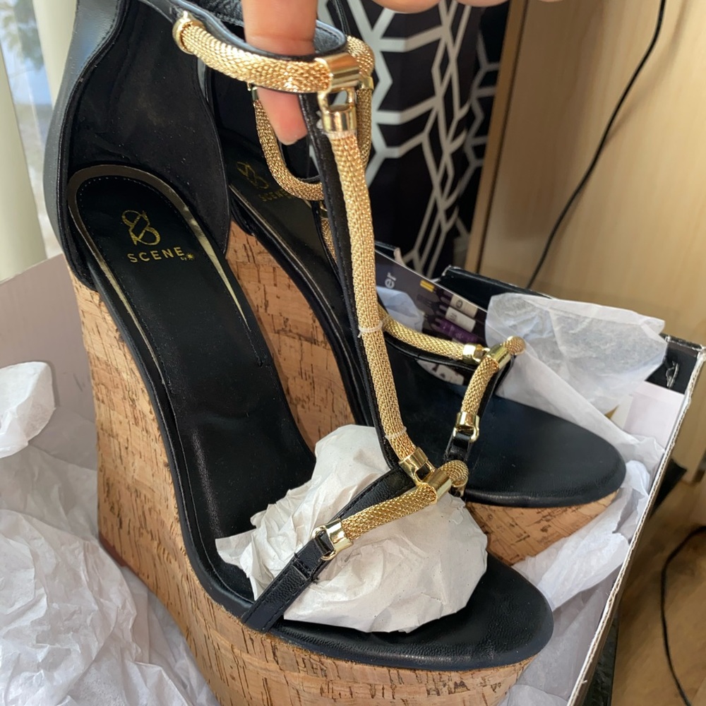 Scene Style Wedges- Never Worn
